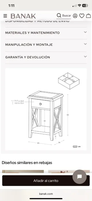 Cabecero y Mesillas Banak Importa Madera Blanca