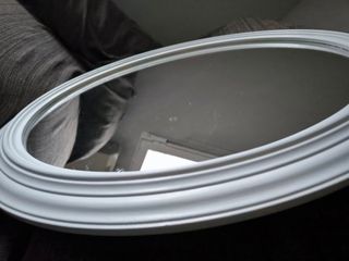 Espejo Redondo Vintage Blanco Madera