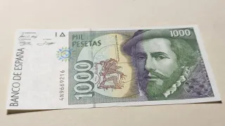 Billete 1.000 Pts S/C 1992 Hernán Cortés
