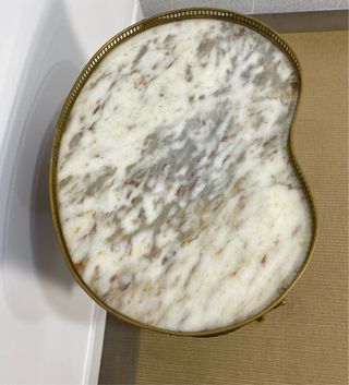 Mesa auxiliar Luis XV madera y mármol