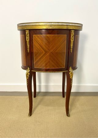 Mesa auxiliar Luis XV madera y mármol