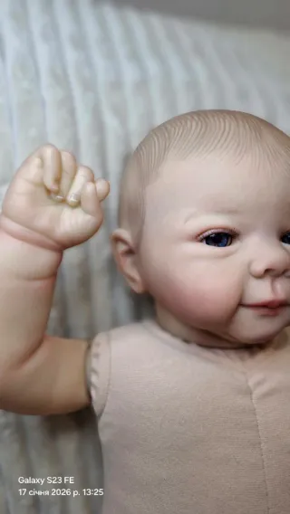 Muñeca estilo reborn 49cm, cuerpo de tela