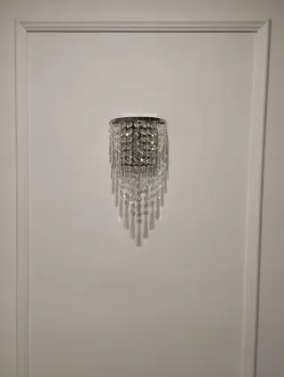 Aplique de pared lámpara cristal metal