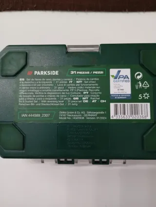 Juego carraca y puntas Parkside