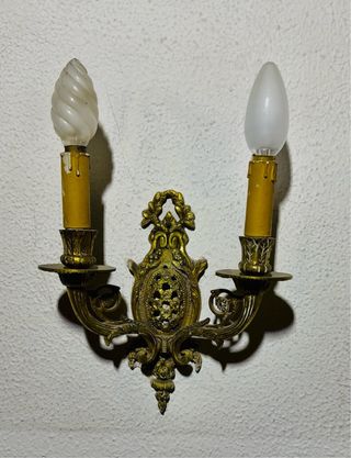Aplique Vintage Bronce 2 Luces x 2