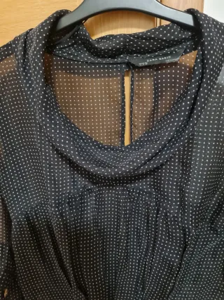 Blusa Zara gasa lunares M