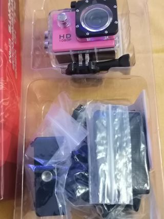 Cámara Deportiva Full HD 1080P Rosa