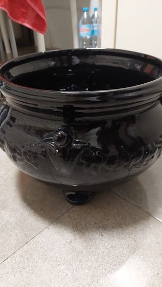 Macetero Grande Cerámica Negro