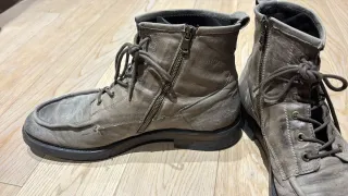 Stivaletti uomo pelle marrone/grigio