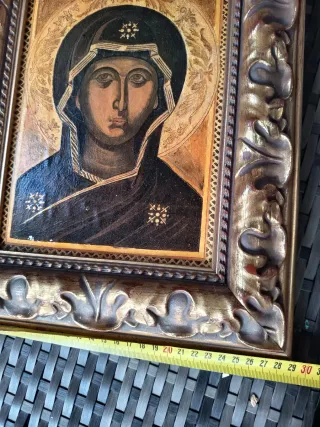 Icono Bizantino Virgen María Theotokos.