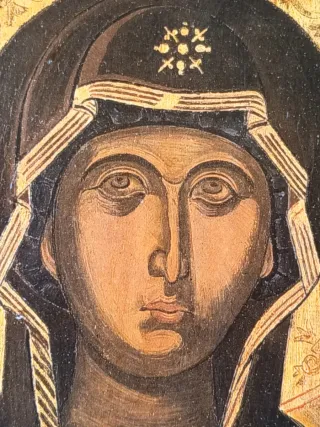 Icono Bizantino Virgen María Theotokos.