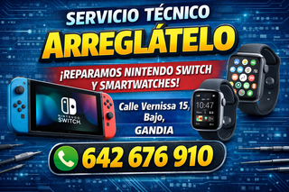 Reparacion Consolas Nintendo Switch en Gandia