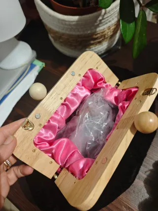 Borsa nera con chiusura a clip