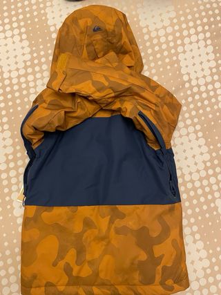Chaqueta Quiksilver esquí naranja y azul