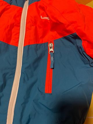 Mono de nieve infantil naranja y azul Talla 3 años