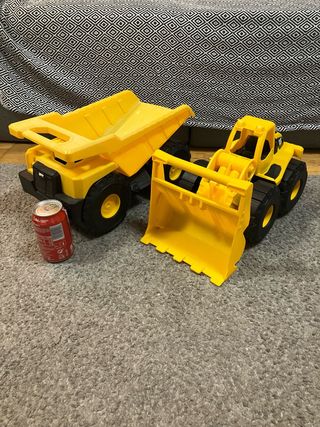 Camión y Pala Cargadora CAT Amarillos