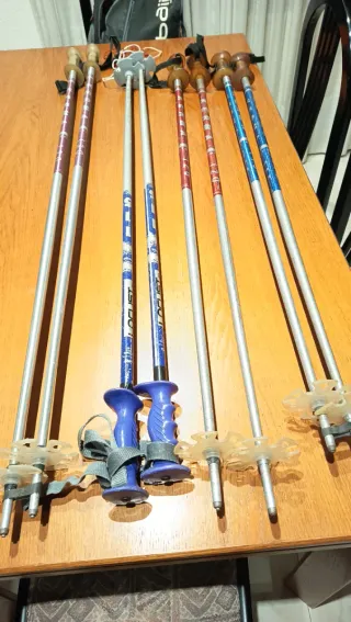 Bastones de esquí 115-120 y 130cm marca: Kerma