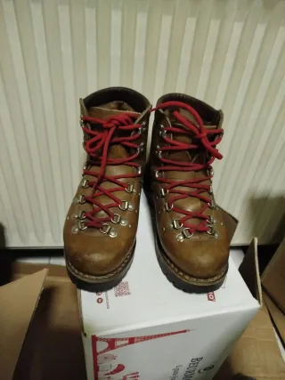 Scarponi Gronell Vintage Pelle Marrone Tg 40