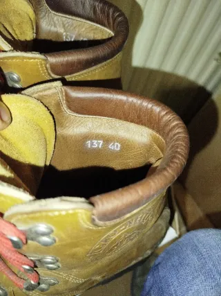 Scarponi Gronell Vintage Pelle Marrone Tg 40