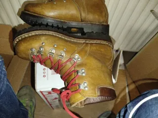 Scarponi Gronell Vintage Pelle Marrone Tg 40