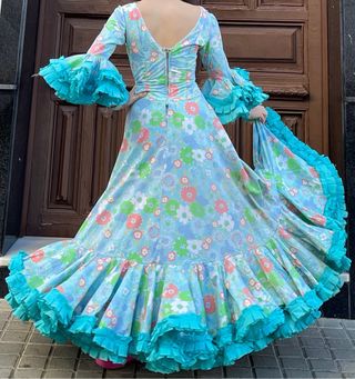 Traje de Flamenca T 34 o de Niña Elástico