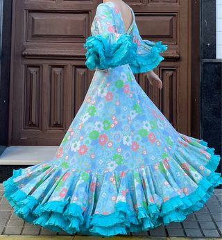 Traje de Flamenca T 34 o de Niña Elástico