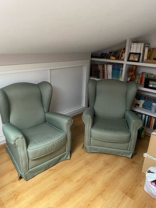 2 Butacas Verdes Tela