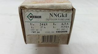 Fusibile Italweber NNGK1 6,3A 24kV Nuovo