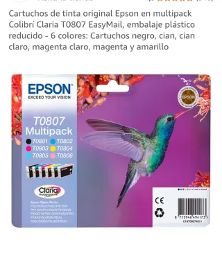 Cartucce d'inchiostro Epson T0807 Multipack Claria