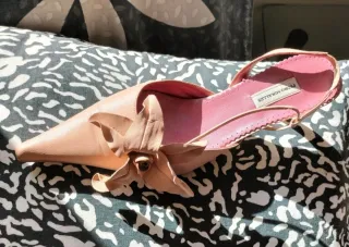 Zapatos Pedro Miralles Beige/Rosa Tacon Flores