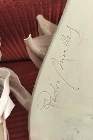 Zapatos Pedro Miralles Beige/Rosa Tacon Flores