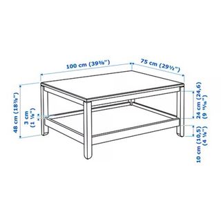 Mesa madera de centro IKEA HAVSTA 100x75 cm blanca