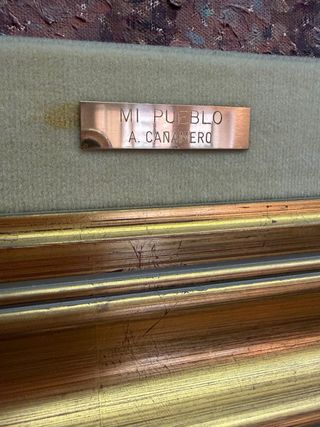 Cuadro paisaje campo arado