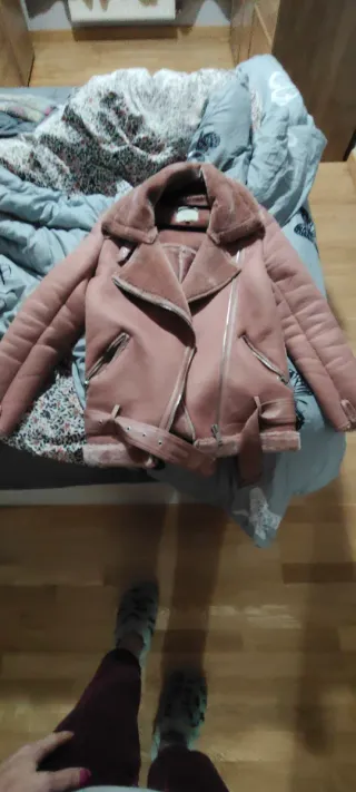 Chaqueta invierno pelo rosa talla S