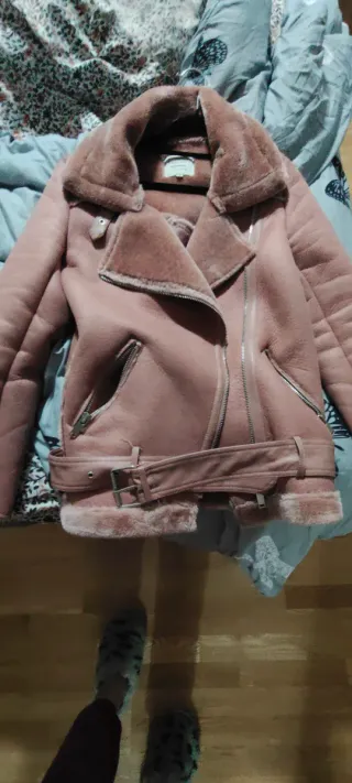 Chaqueta invierno pelo rosa talla S