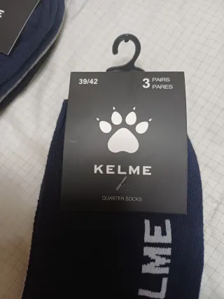 Calcetines Kelme Hombre Talla 42 Azul/Gris