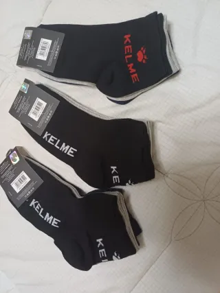 Calcetines Kelme Hombre Talla 42 Azul/Gris