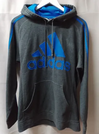 Sudadera Adidas Gris y Azul