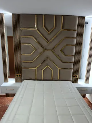 Canapé de tela y metal