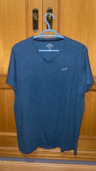 2 Camisetas Hollister Azul y Verde Oliva