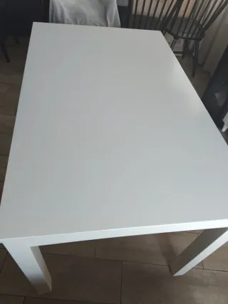Mesa comedor extensible madera blanca