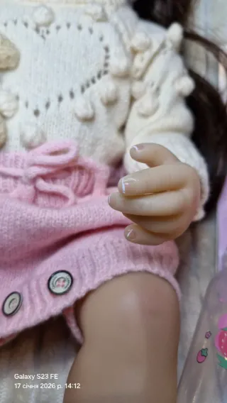 Muñeca realista 55cm, cuerpo completo de vinilo