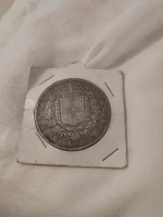 Moneta Vittorio Emanuele II 1872 in argento