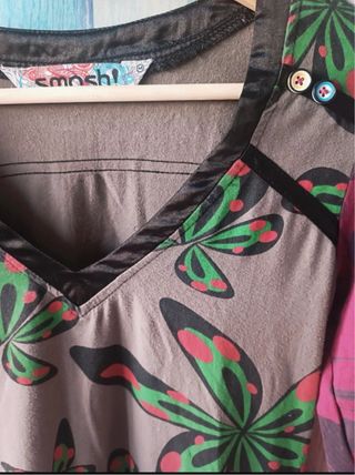 Vestido Smash Gris y Morado