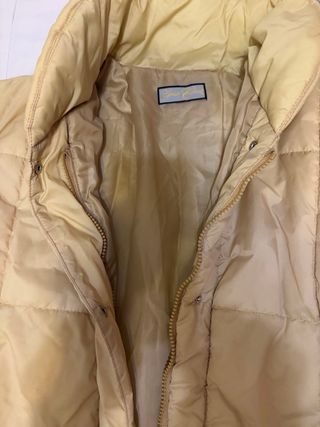 Abrigo largo acolchado beige