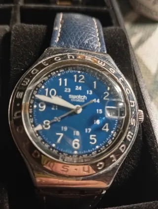 Orologio Swatch Blu Argento