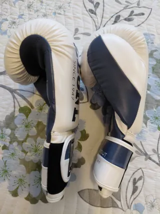 Guantes de boxeo Leone blancos Talla S