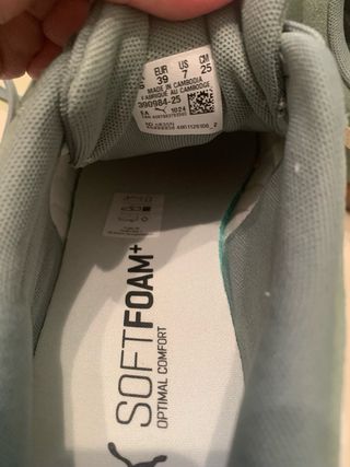 Zapatillas Puma Mujer Talla 39 Verde/Blanco