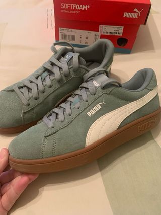 Zapatillas Puma Mujer Talla 39 Verde/Blanco