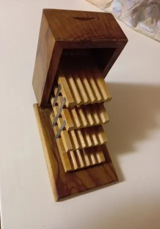 Caja pitillera de madera vintage